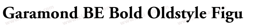Garamond BE Bold Oldstyle Figures字体转换
